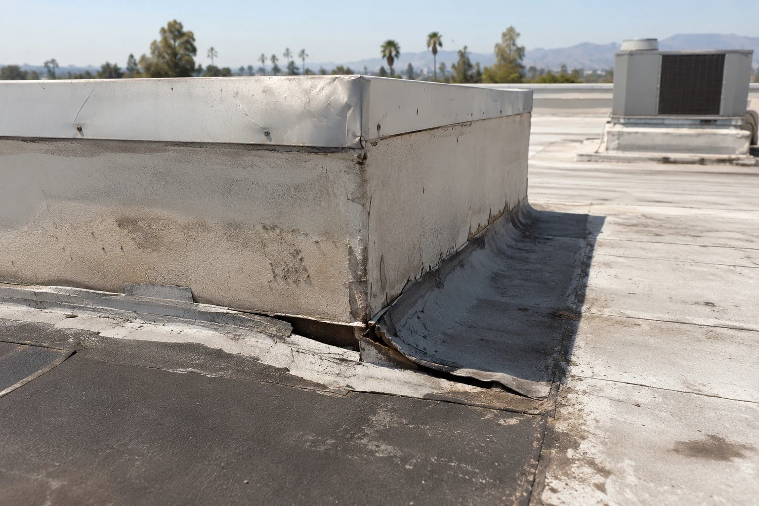 Commercial Roof Flashing Failure Repair in Chico, CA