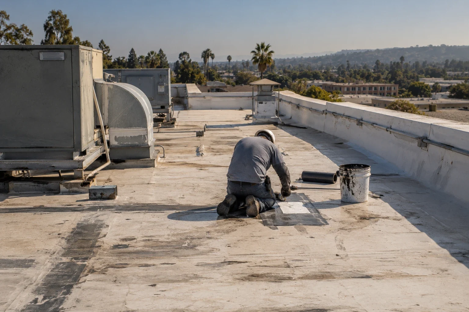 Commercial Roof Membrane Puncture Repair in Chico, CA